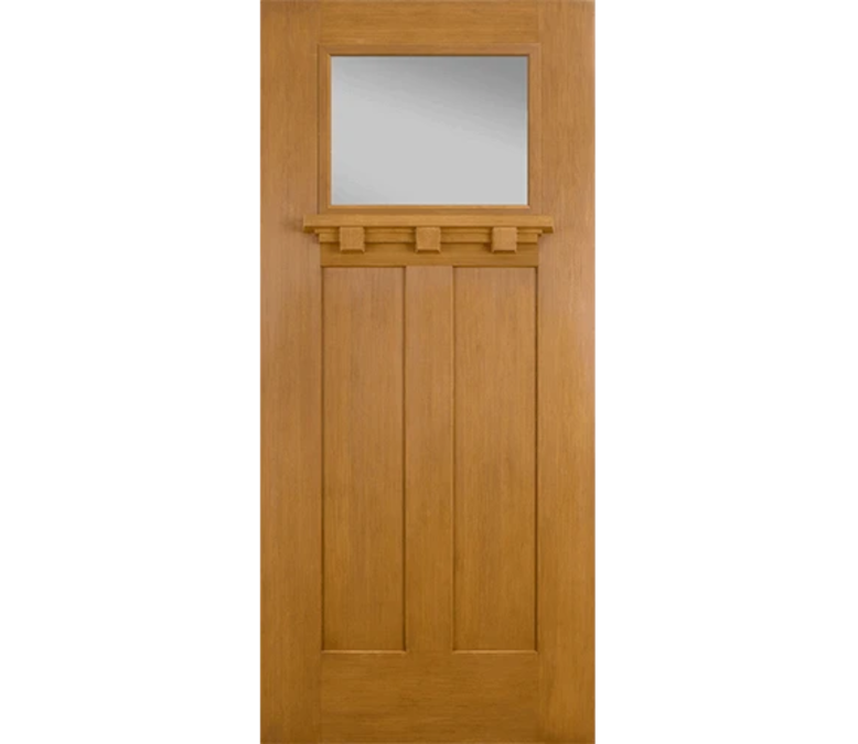 Augusta Craftsman Light Fiberglass Entry Door