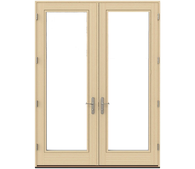 Augusta Pella Lifestyle Series Wood Double Hinged Patio Doors